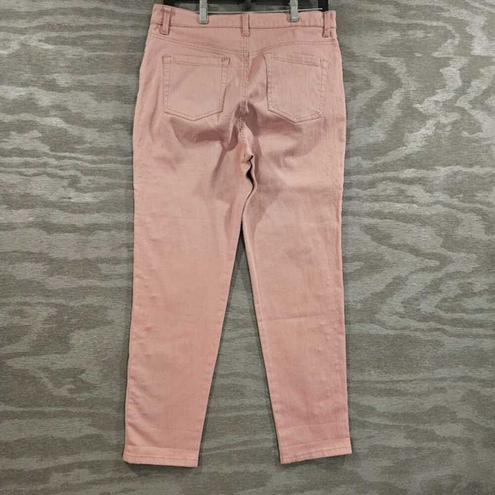 Gloria Vanderbilt Amanda Hi Rise Floral Embroidered Hi Rise Pink Jeans SZ 10P - Picture 3 of 14